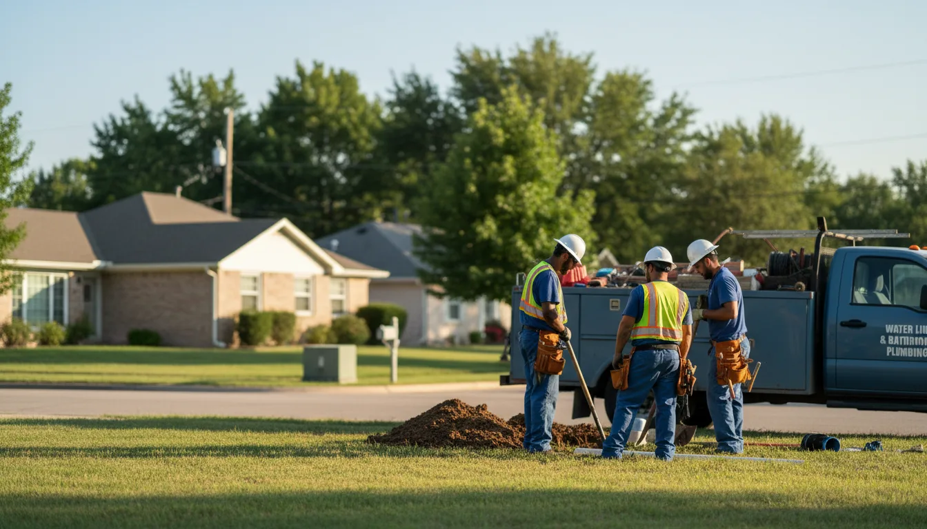 Residential water line and bathroom plumbing service in Eldred, IL